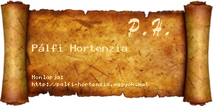 Pálfi Hortenzia névjegykártya